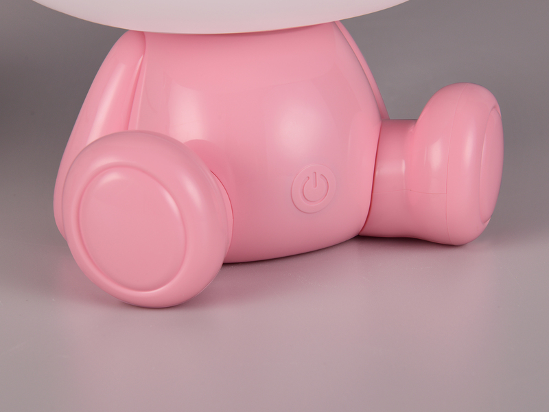 Ausgefallene USB Tischlampe CUTIE mit RGB Farbwechsel, Rosa Höhe 25cm
