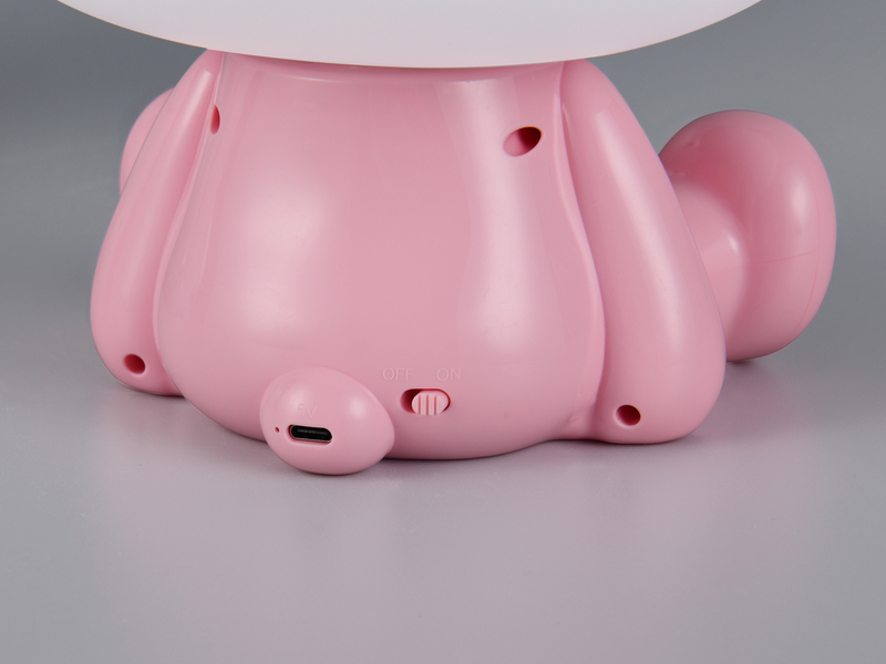 Ausgefallene USB Tischlampe CUTIE mit RGB Farbwechsel, Rosa Höhe 25cm