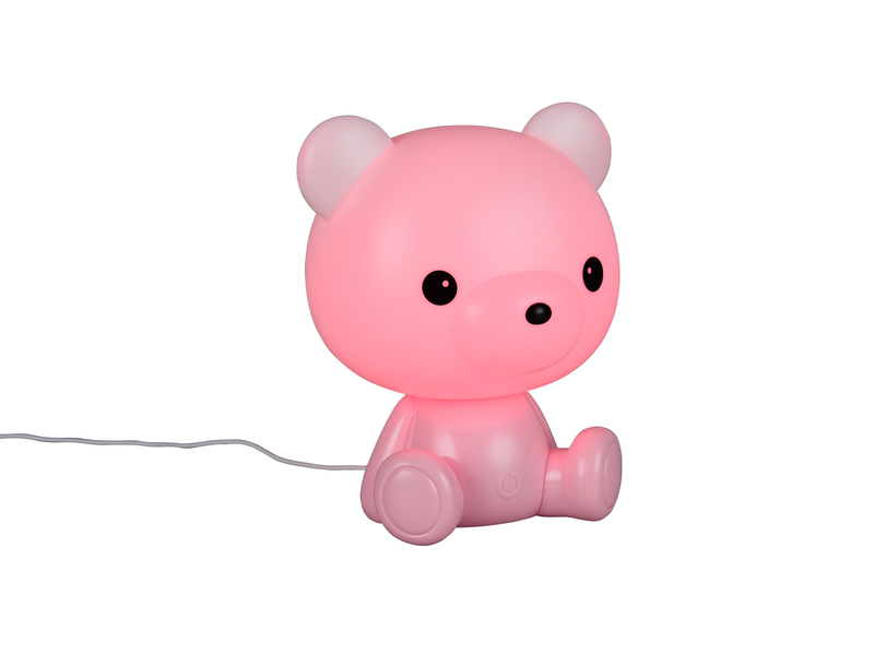 Ausgefallene USB Tischlampe CUTIE mit RGB Farbwechsel, Rosa Höhe 25cm