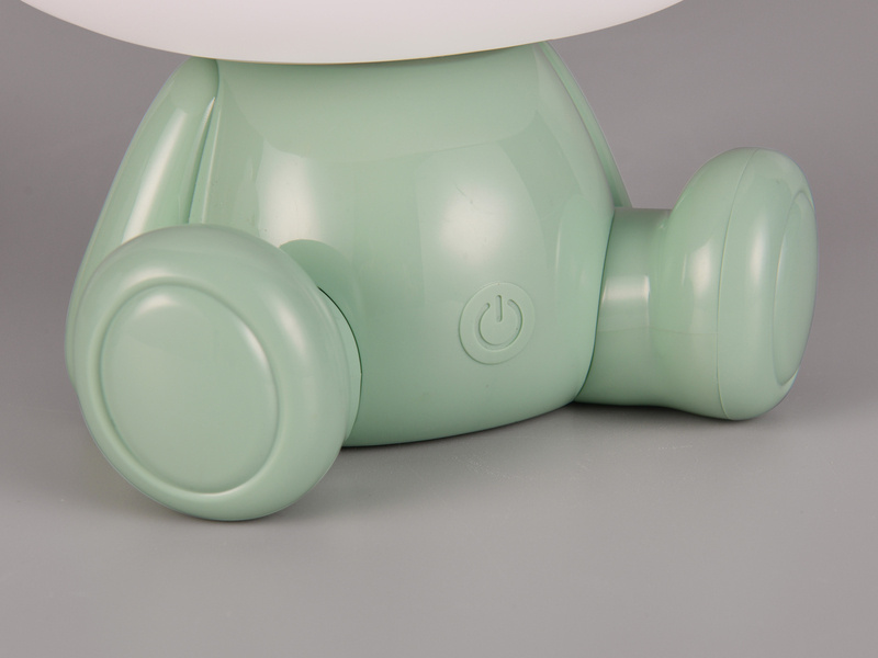 Ausgefallene USB Tischlampe CUTIE mit RGB Farbwechsel, Grün Höhe 25cm