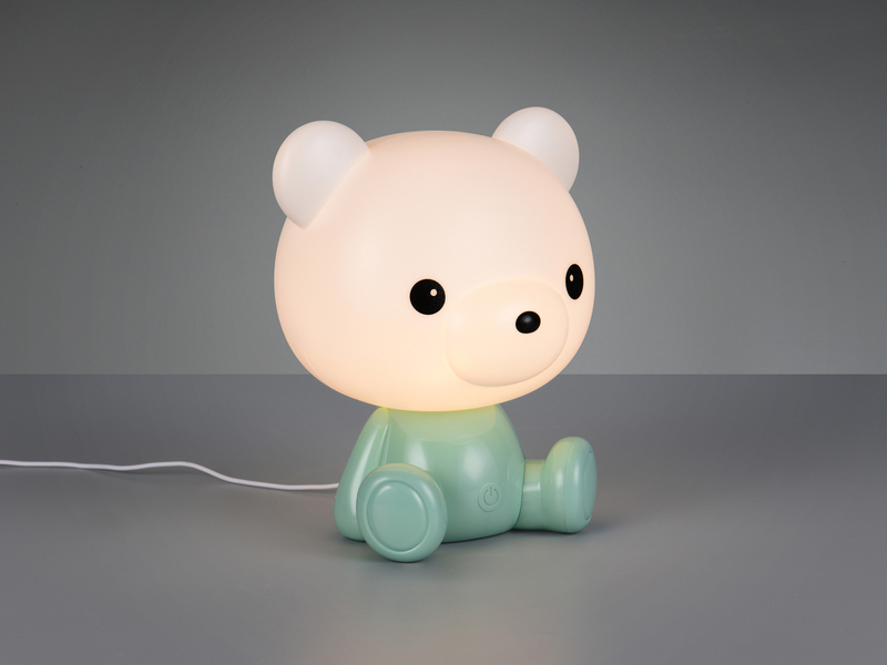 Ausgefallene USB Tischlampe CUTIE mit RGB Farbwechsel, Grün Höhe 25cm