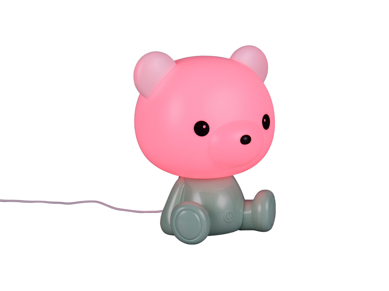 Ausgefallene USB Tischlampe CUTIE mit RGB Farbwechsel, Grün Höhe 25cm