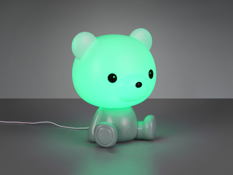 Ausgefallene USB Tischlampe CUTIE mit RGB Farbwechsel, Grün Höhe 25cm