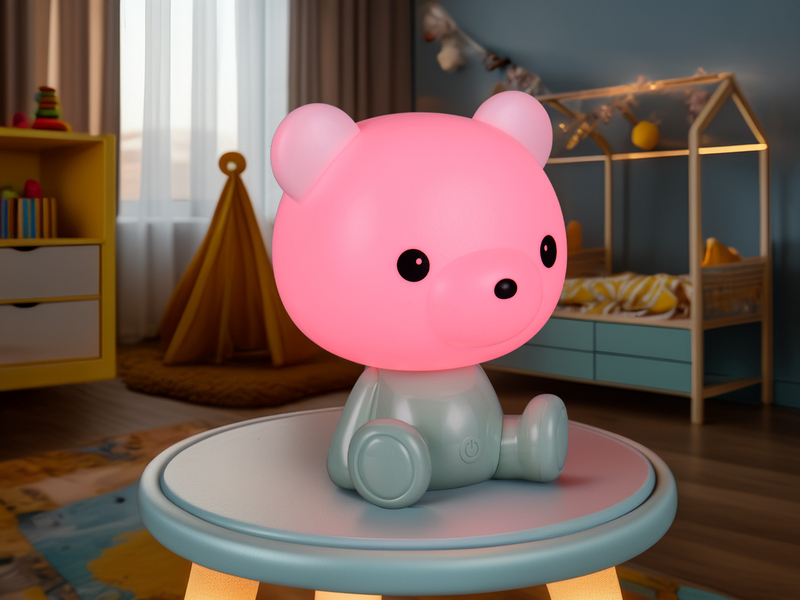 Ausgefallene USB Tischlampe CUTIE mit RGB Farbwechsel, Grün Höhe 25cm