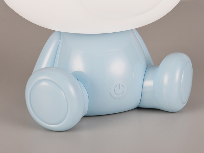 Ausgefallene USB Tischlampe CUTIE mit RGB Farbwechsel, Blau Höhe 25cm