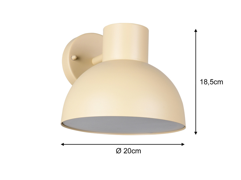 LED Downlight Außenwandleuchte Retro Style Beige, Ø 20cm