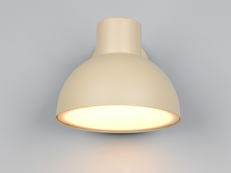 LED Downlight Außenwandleuchte Retro Style Beige, Ø 20cm
