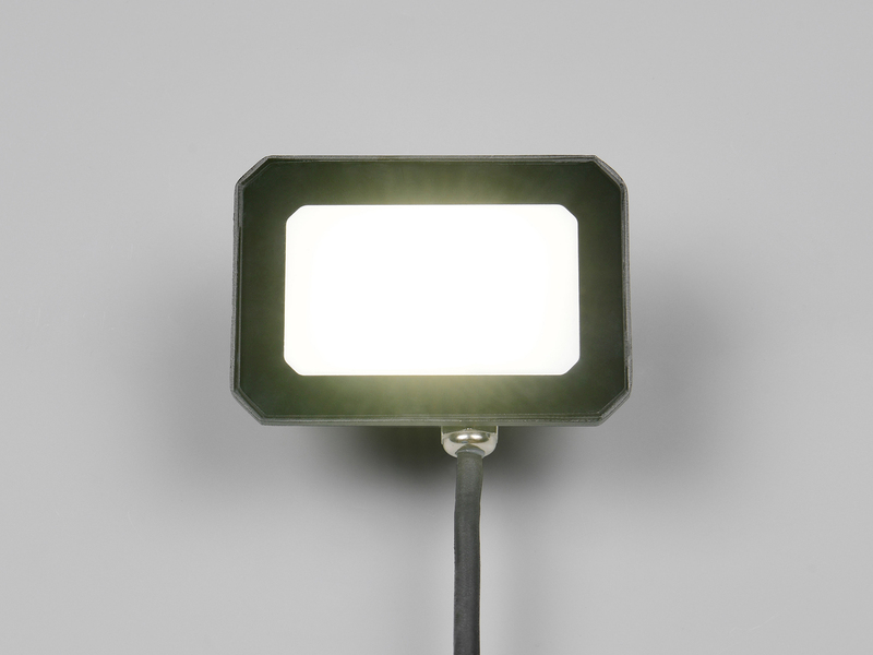 LED Flutlichtstrahler 20W, Aluminium Schwarz, IP65, mit Anschlussbox