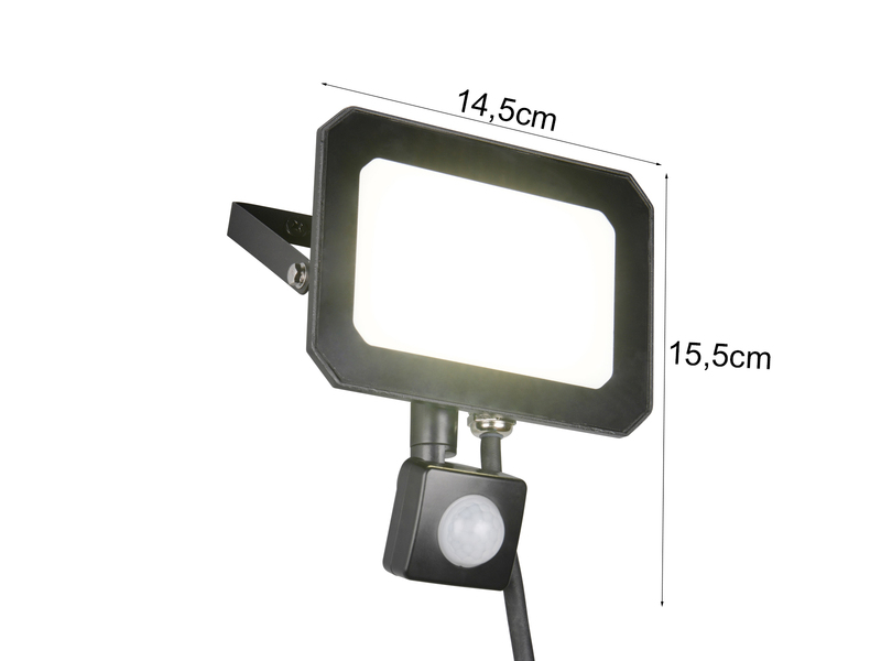 LED Flutlichtstrahler FUNCHAL 30W mit Bewegungsmelder, IP44, Breite 14,5cm