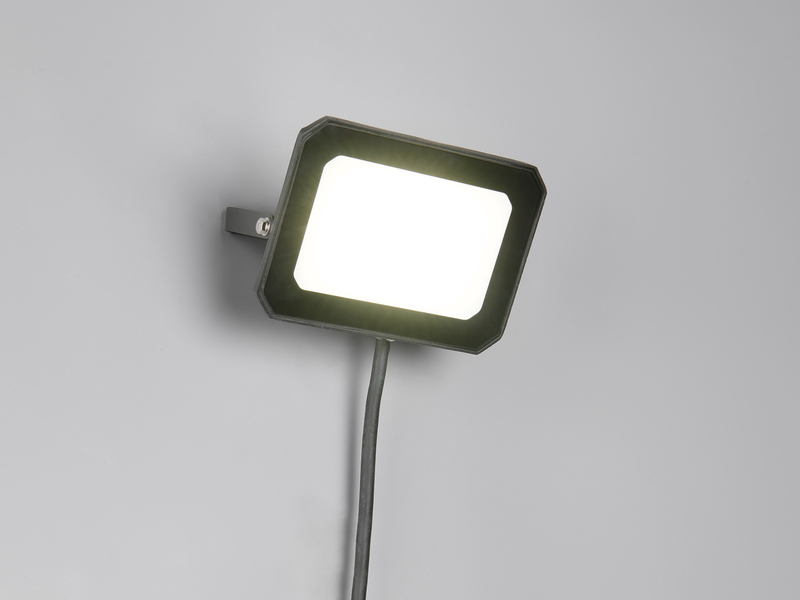 LED Flutlichtstrahler 30W, Aluminium Schwarz, IP65, mit Anschlussbox