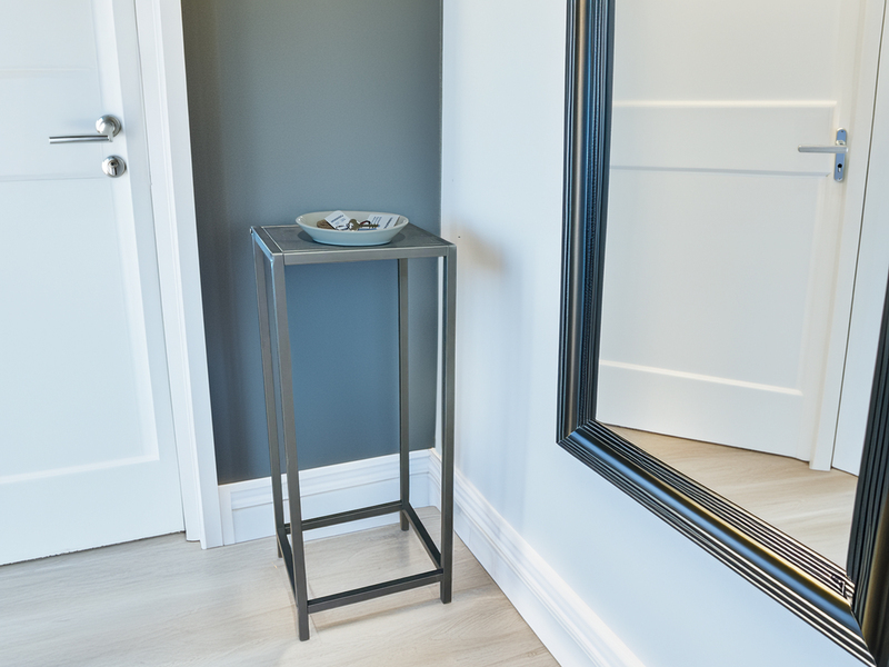 Beistelltisch 2er Set aus Metall Schwarz Blumentisch Höhe 60 und 80cm