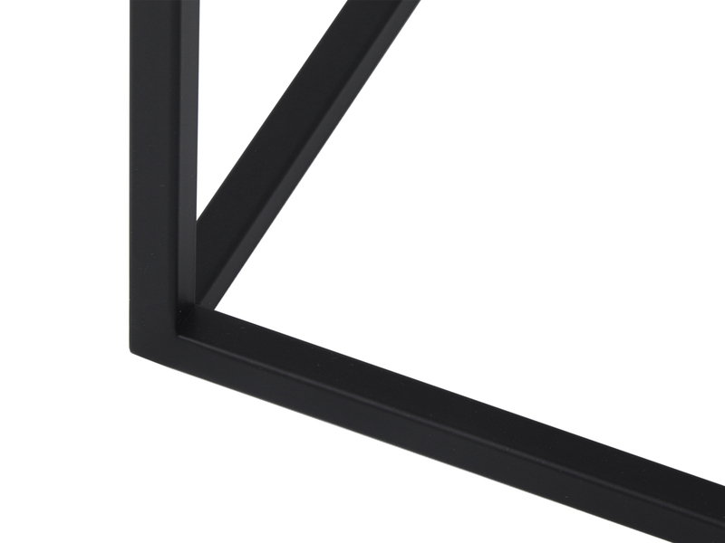 Couchtisch SHANIA 2er Set - Satztisch Metall in Schwarz Silber