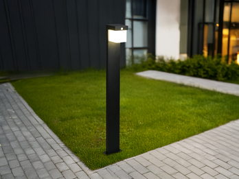 Wegeleuchte COLOMBO mit Solar und Strom, Hybrid mit Bewegungsmelder H: 100cm