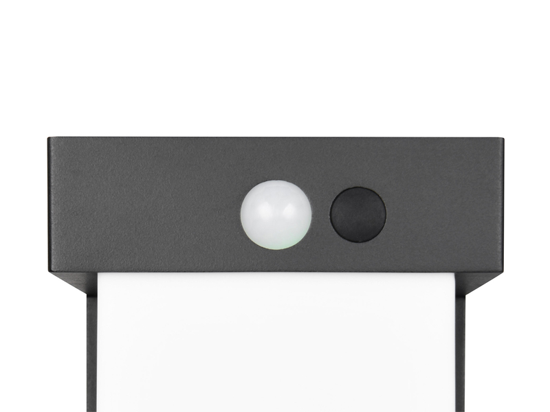 Pollerleuchte COLOMBO mit Solar und Strom, Hybrid mit Bewegungsmelder H: 50cm