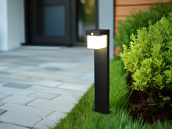 Pollerleuchte COLOMBO mit Solar und Strom, Hybrid mit Bewegungsmelder H: 50cm