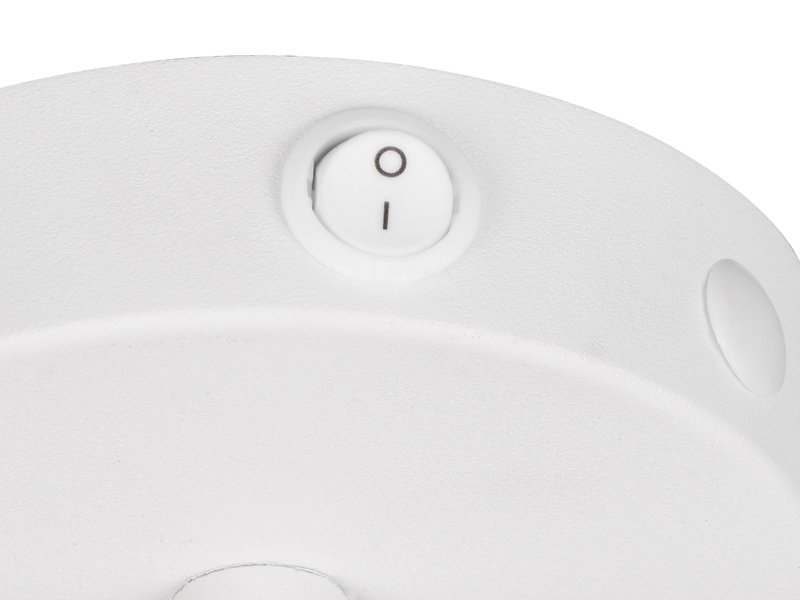 LED Wandstrahler Weiß mit Schalter & Stanzmuster, Breite 12cm