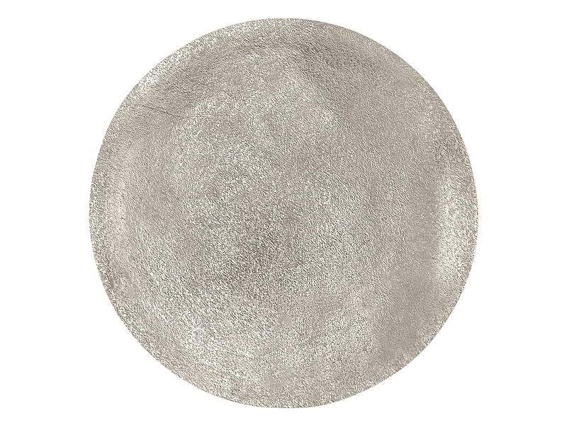 Großer Beistelltisch PATTY rund Metall in Schwarz Silber, Höhe 46cm
