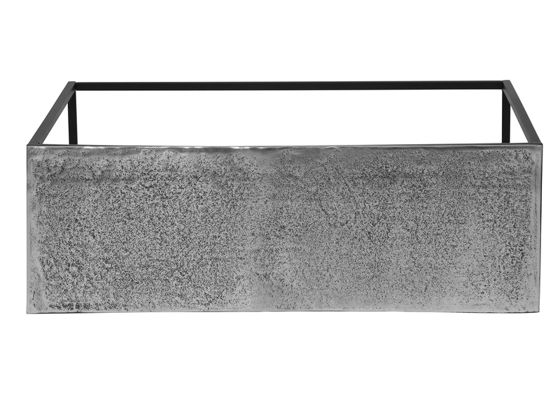 Konsolentisch ANNI aus Metall in Schwarz Silber, Breite 80cm