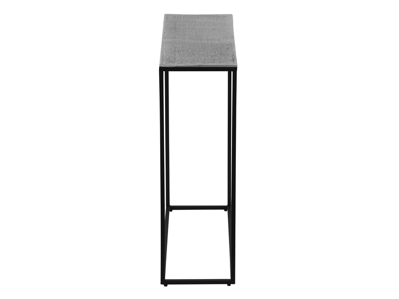Konsolentisch ANNI aus Metall in Schwarz Silber, Breite 80cm