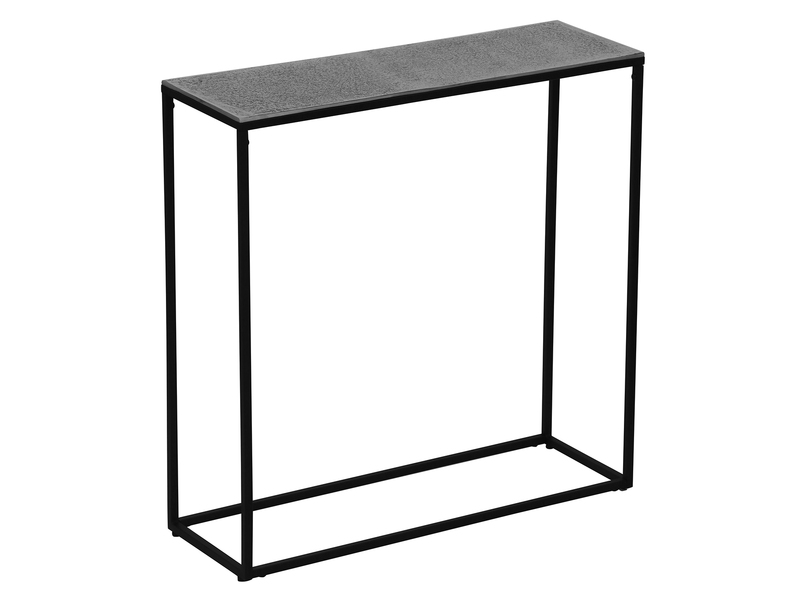 Konsolentisch ANNI aus Metall in Schwarz Silber, Breite 80cm