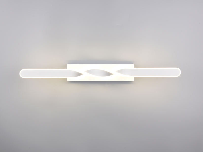 Große LED Deckenleuchte GINKO Metall Weiß, Wandleuchte Breite 79cm