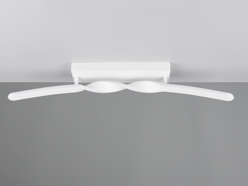 Große LED Deckenleuchte GINKO Metall Weiß, Wandleuchte Breite 79cm