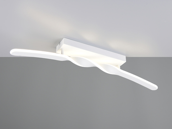 Große LED Deckenleuchte GINKO Metall Weiß, Wandleuchte Breite 79cm