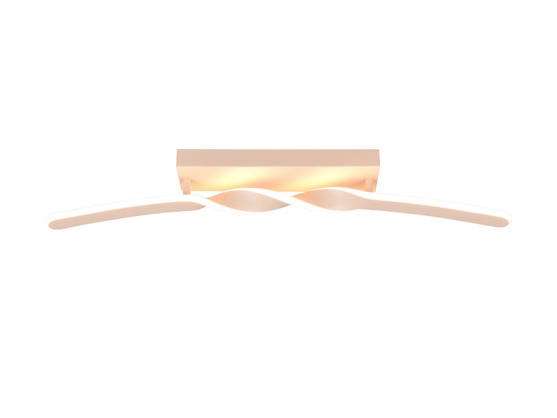 Lange LED Deckenleuchte GINKO Metall Beige, Breite 79cm