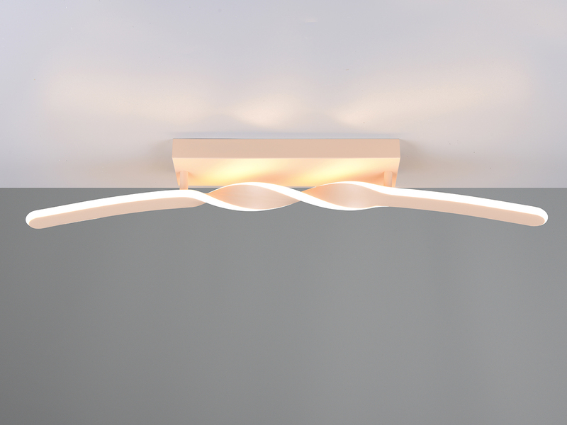 Lange LED Deckenleuchte GINKO Metall Beige, Breite 79cm