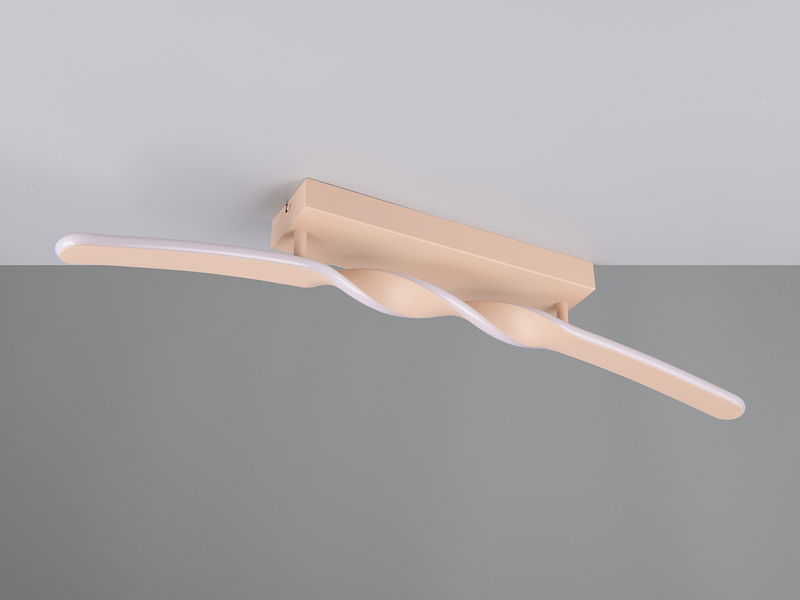 Lange LED Deckenleuchte GINKO Metall Beige, Breite 79cm