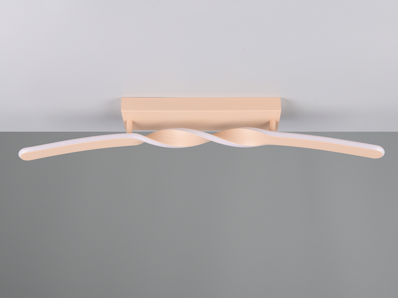 Lange LED Deckenleuchte GINKO Metall Beige, Breite 79cm