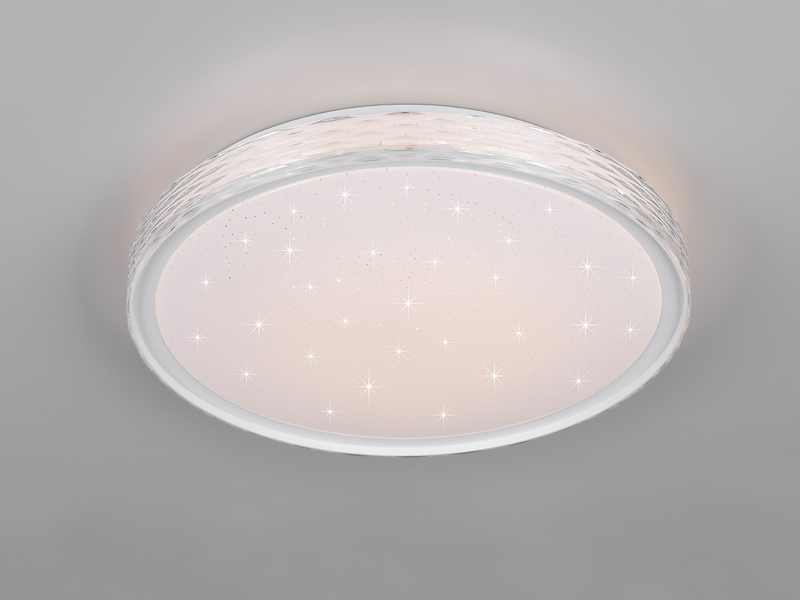 LED Deckenleuchte VARDA mit Fernbedienung Metall Weiß, Ø 39cm