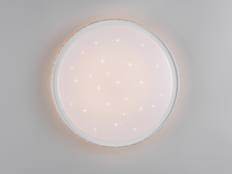 LED Deckenleuchte VARDA mit Fernbedienung Metall Weiß, Ø 39cm