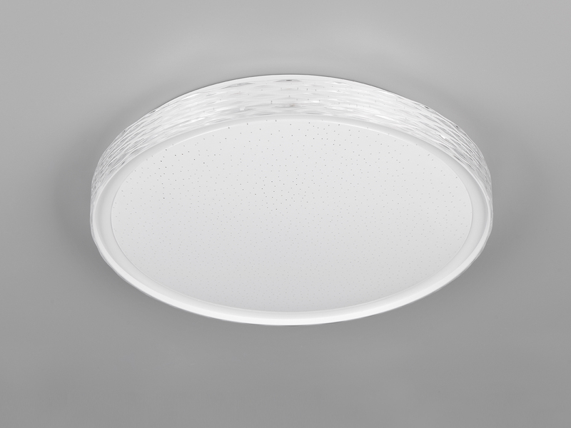 LED Deckenleuchte VARDA mit Fernbedienung Metall Weiß, Ø 39cm