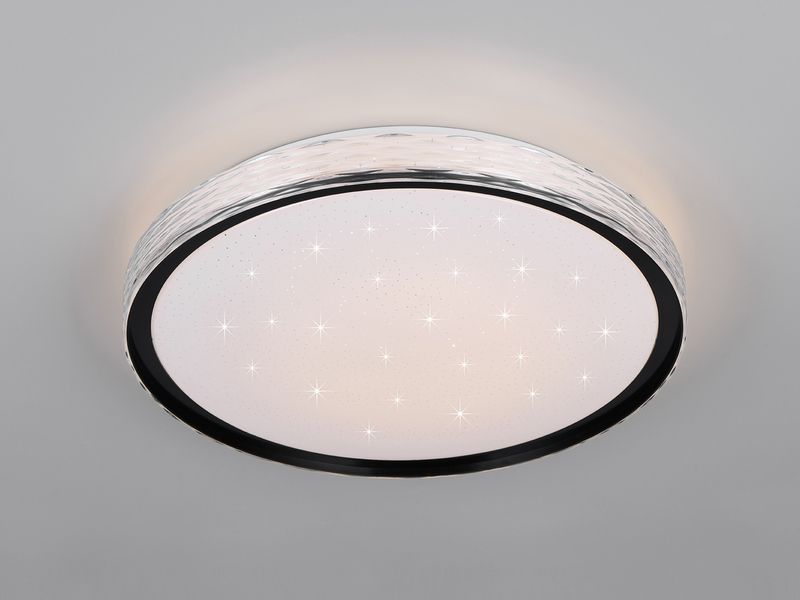 LED Deckenleuchte VARDA mit Fernbedienung Metall Schwarz, Ø 39cm