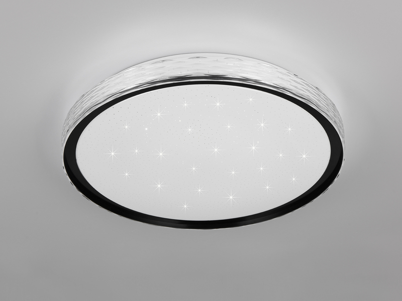LED Deckenleuchte VARDA mit Fernbedienung Metall Schwarz, Ø 39cm