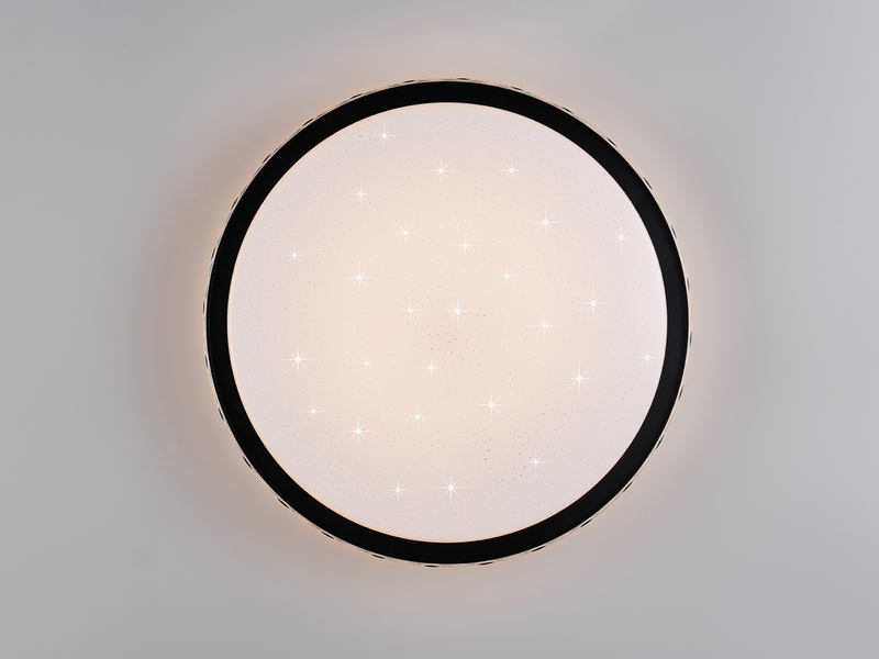LED Deckenleuchte VARDA mit Fernbedienung Metall Schwarz, Ø 39cm