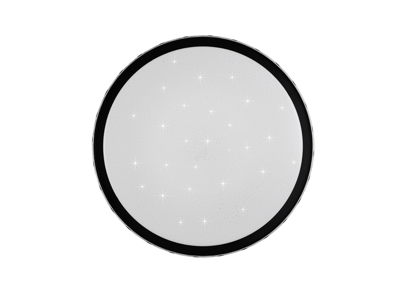 LED Deckenleuchte VARDA mit Fernbedienung Metall Schwarz, Ø 39cm