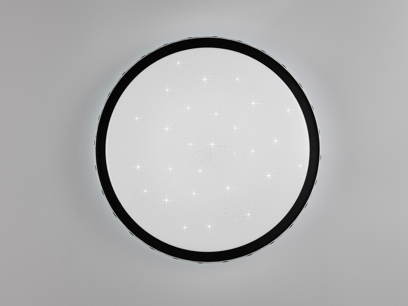 LED Deckenleuchte VARDA mit Fernbedienung Metall Schwarz, Ø 39cm