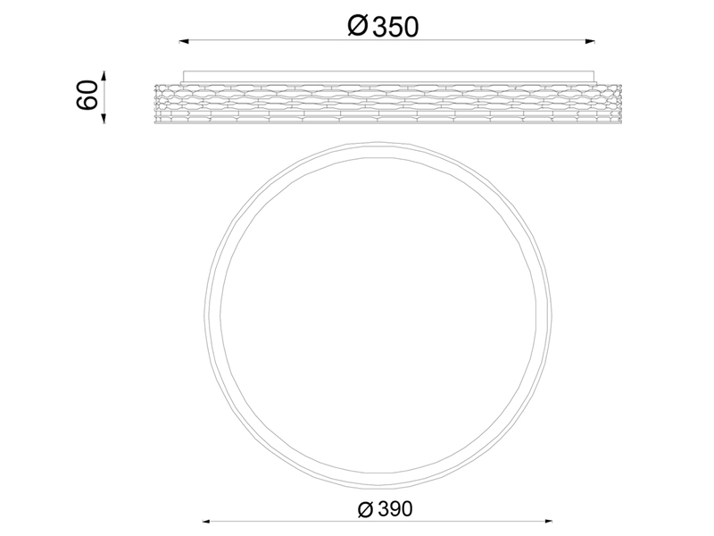 LED Deckenleuchte VARDA mit Fernbedienung Metall Schwarz, Ø 39cm