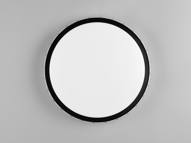 LED Deckenleuchte VARDA mit Fernbedienung Metall Schwarz, Ø 39cm