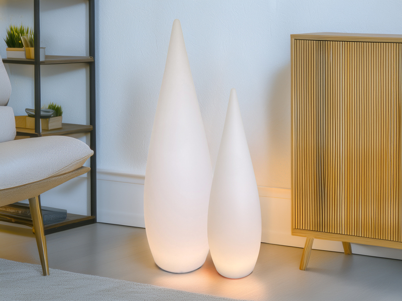 2er SET Akku Bodenlampen ohne Kabel mit Farbwechsel für Innen & Außen