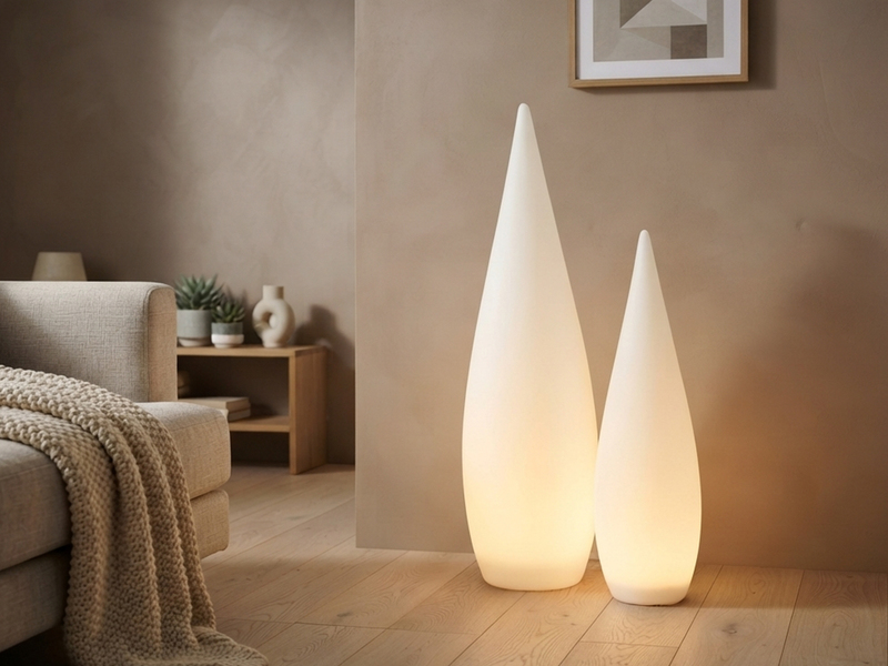 2er SET Akku Stehlampen kabellos mit Farbwechsel für Innen & Außen