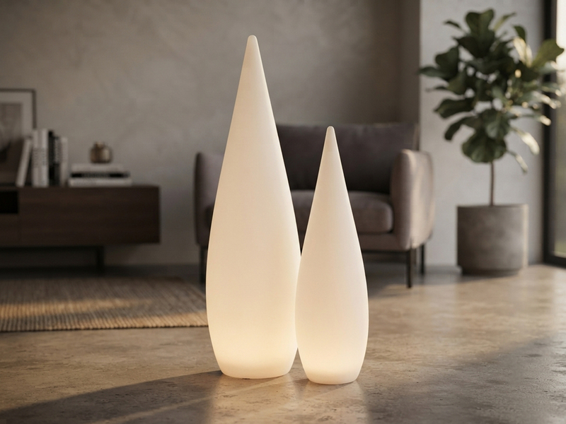 2er SET Akku Stehlampen kabellos mit Farbwechsel für Innen & Außen