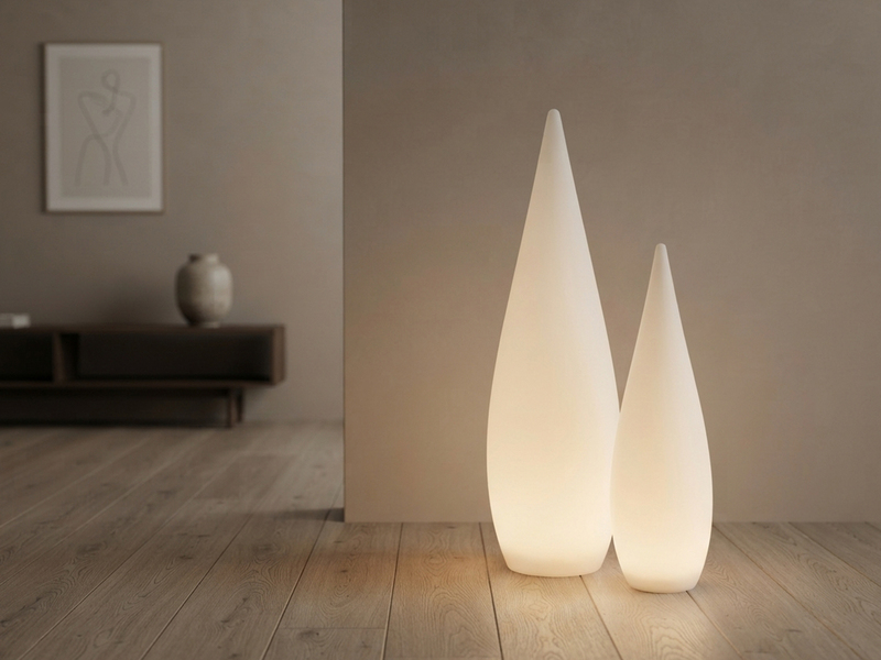2er SET Akku Stehlampen kabellos mit Farbwechsel für Innen & Außen