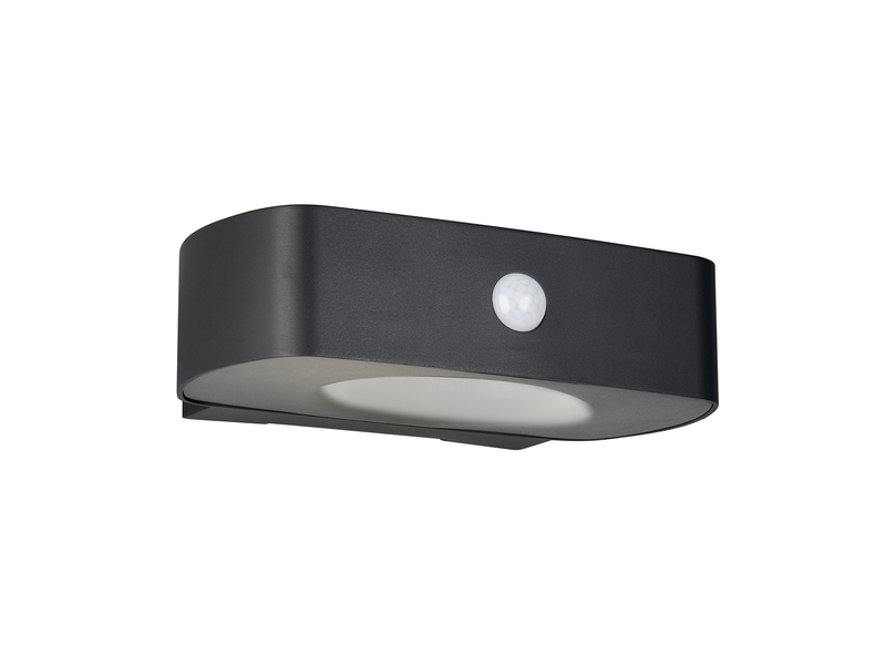 Solar Außenwandleuchte BILBAO auch per USB aufladbar mit Bewegungsmelder B: 21cm