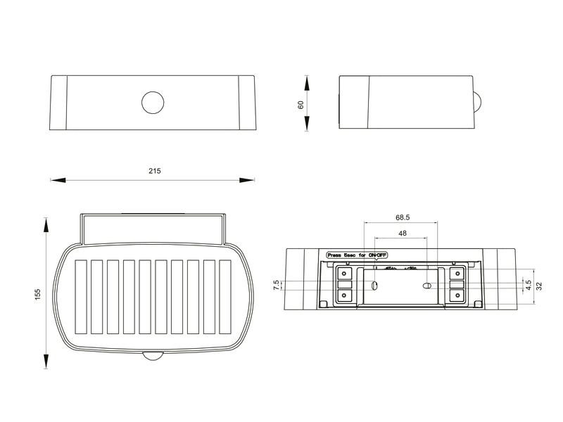 Solar Außenwandleuchte BILBAO auch per USB aufladbar mit Bewegungsmelder B: 21cm