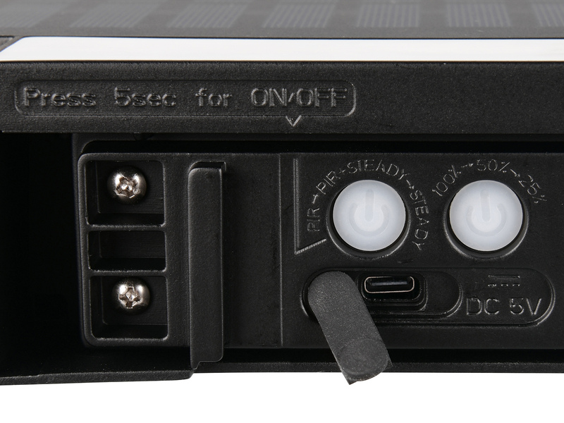 2er SET Solar Wandleuchten auch per USB aufladbar mit Bewegungsmelder, B: 21cm