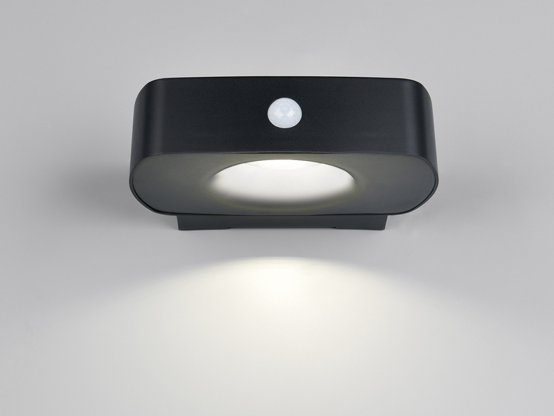2er SET Solar Wandleuchten auch per USB aufladbar mit Bewegungsmelder, B: 21cm