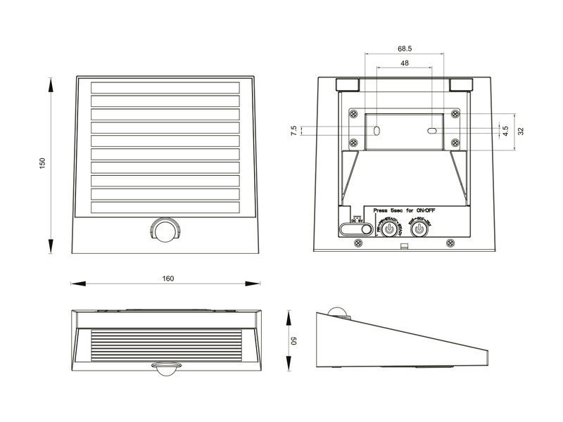 2er SET Solar Außenwandleuchten auch per USB aufladbar mit Bewegungsmelder
